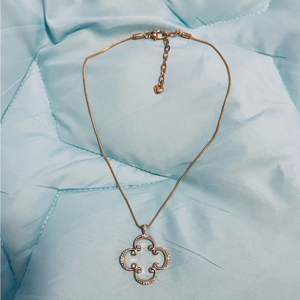 Brighton Elegant Gold Necklace with Crystal Accents